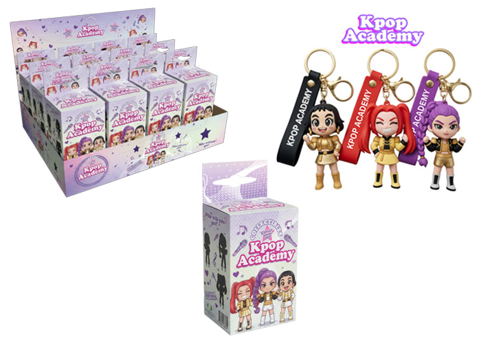 KPOP ACADEMY Portachiavi 7cm c/strap (In blind box x cm) In espo da 12pz 3ass…x12…x240